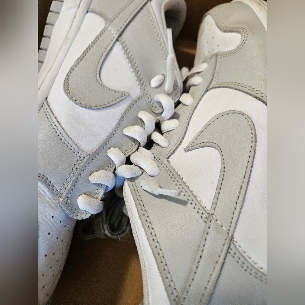 Nike white grey